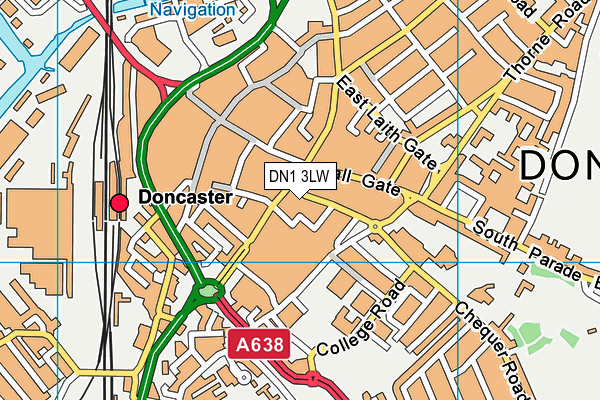DN1 3LW map - OS VectorMap District (Ordnance Survey)