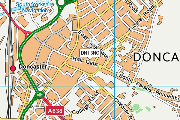 DN1 3NG map - OS VectorMap District (Ordnance Survey)