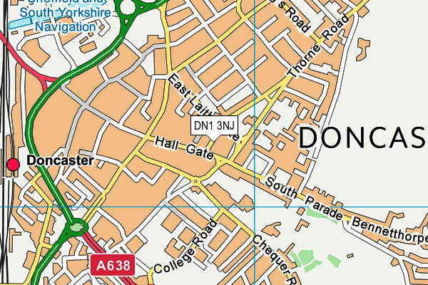 DN1 3NJ map - OS VectorMap District (Ordnance Survey)