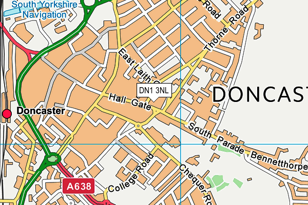 DN1 3NL map - OS VectorMap District (Ordnance Survey)