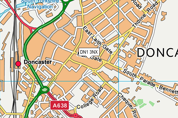 DN1 3NX map - OS VectorMap District (Ordnance Survey)
