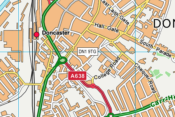 DN1 9TG map - OS VectorMap District (Ordnance Survey)