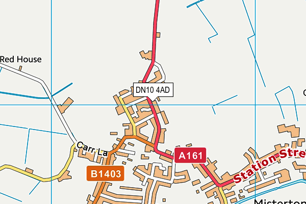 DN10 4AD map - OS VectorMap District (Ordnance Survey)