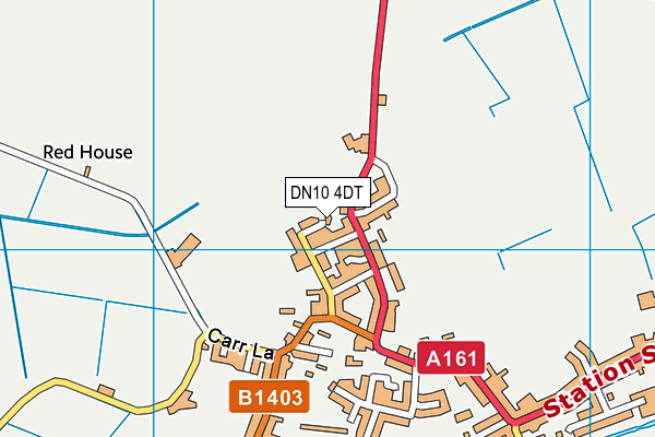 DN10 4DT map - OS VectorMap District (Ordnance Survey)