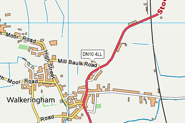 Village Playing Fields map (DN10 4LL) - OS VectorMap District (Ordnance Survey)