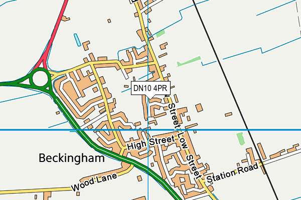 DN10 4PR map - OS VectorMap District (Ordnance Survey)