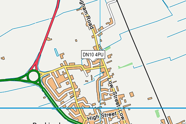 DN10 4PU map - OS VectorMap District (Ordnance Survey)