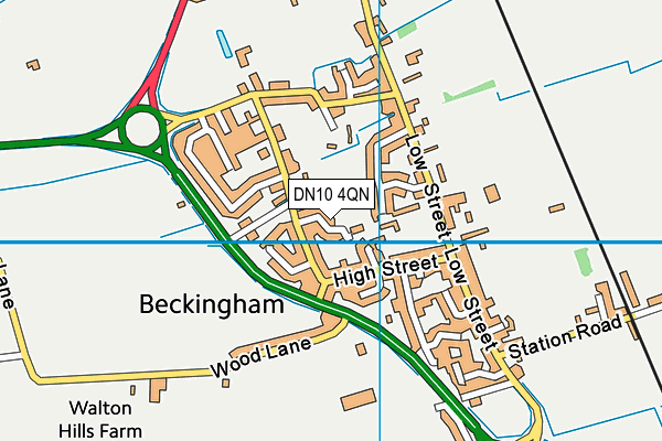 Beckingham Primary School map (DN10 4QN) - OS VectorMap District (Ordnance Survey)