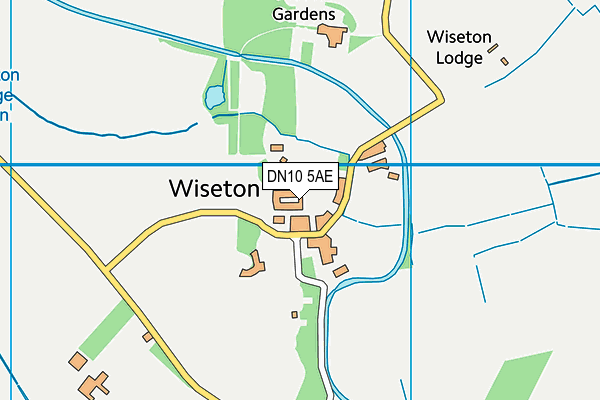 Wiseton Cricket Club map (DN10 5AE) - OS VectorMap District (Ordnance Survey)