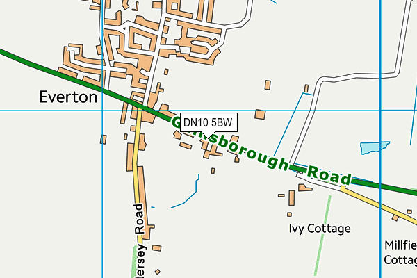 DN10 5BW map - OS VectorMap District (Ordnance Survey)