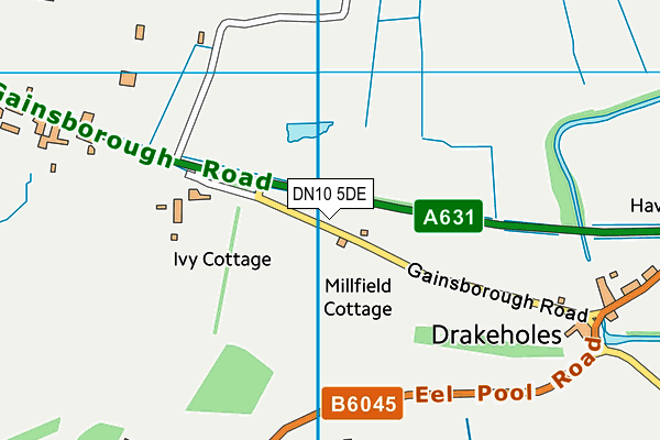 DN10 5DE map - OS VectorMap District (Ordnance Survey)