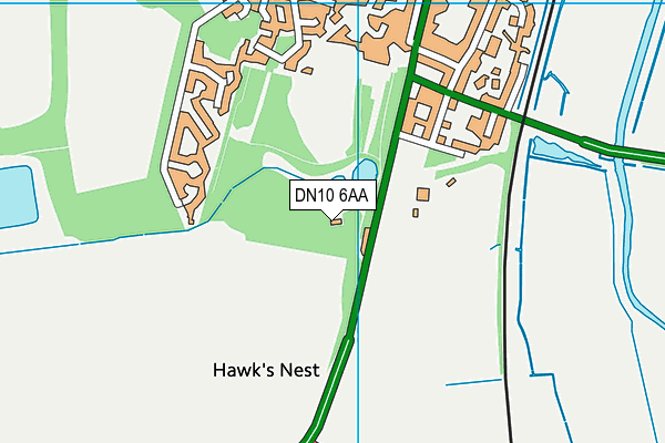 DN10 6AA map - OS VectorMap District (Ordnance Survey)