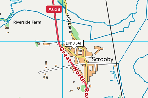 DN10 6AF map - OS VectorMap District (Ordnance Survey)