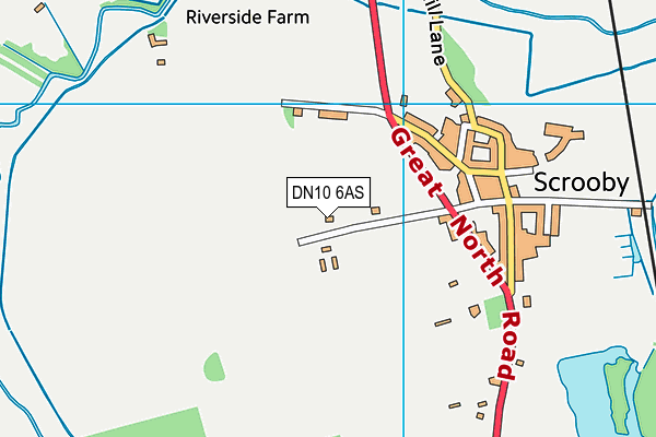 DN10 6AS map - OS VectorMap District (Ordnance Survey)