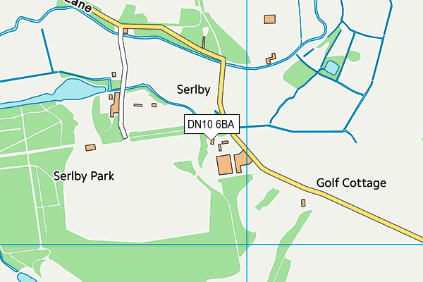 Serlby Park Golf Club map (DN10 6BA) - OS VectorMap District (Ordnance Survey)