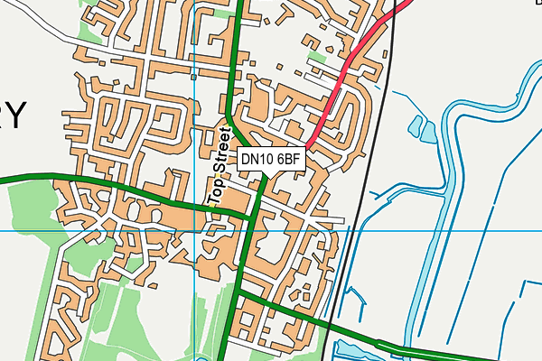 DN10 6BF map - OS VectorMap District (Ordnance Survey)