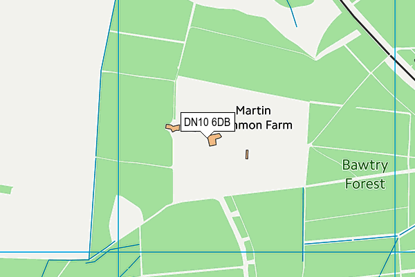 DN10 6DB map - OS VectorMap District (Ordnance Survey)