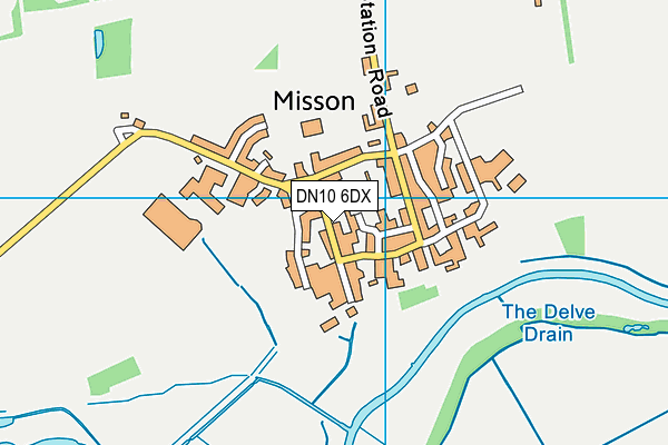 DN10 6DX map - OS VectorMap District (Ordnance Survey)