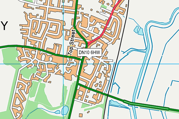 DN10 6HW map - OS VectorMap District (Ordnance Survey)