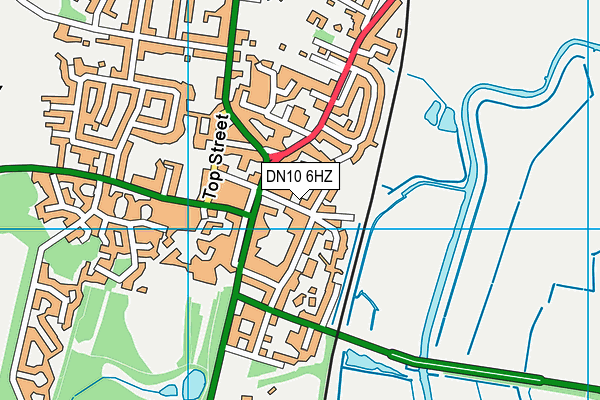 DN10 6HZ map - OS VectorMap District (Ordnance Survey)