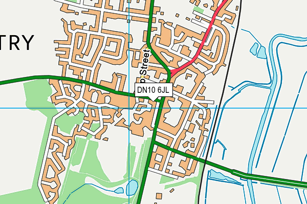 DN10 6JL map - OS VectorMap District (Ordnance Survey)