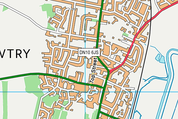 DN10 6JS map - OS VectorMap District (Ordnance Survey)