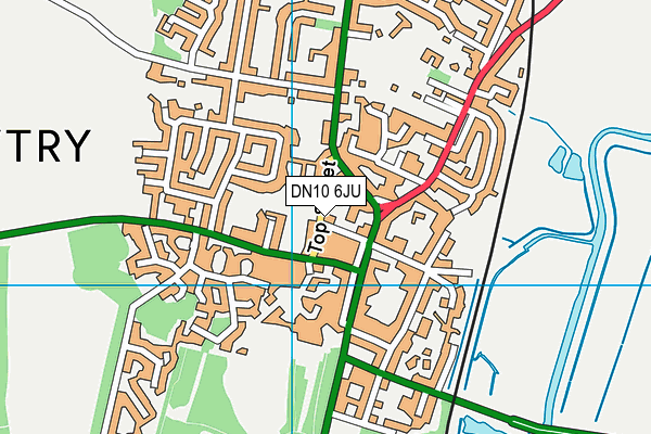DN10 6JU map - OS VectorMap District (Ordnance Survey)