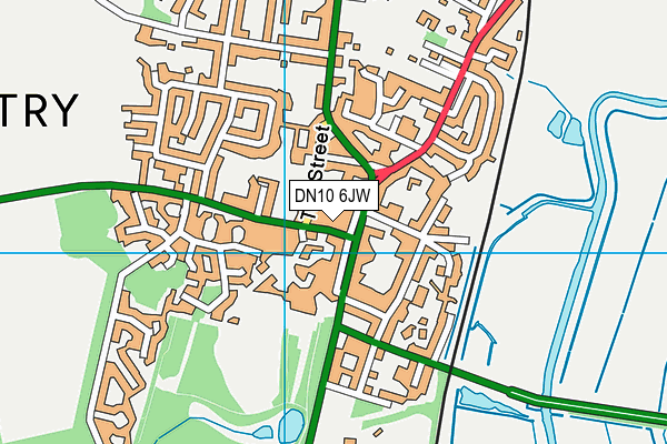 DN10 6JW map - OS VectorMap District (Ordnance Survey)