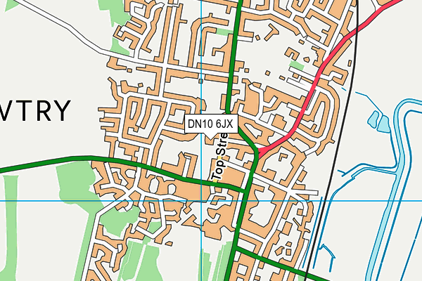 DN10 6JX map - OS VectorMap District (Ordnance Survey)