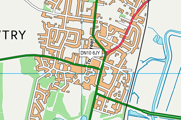 DN10 6JY map - OS VectorMap District (Ordnance Survey)