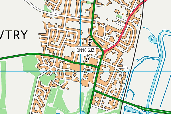 DN10 6JZ map - OS VectorMap District (Ordnance Survey)