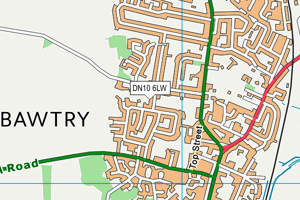 DN10 6LW map - OS VectorMap District (Ordnance Survey)