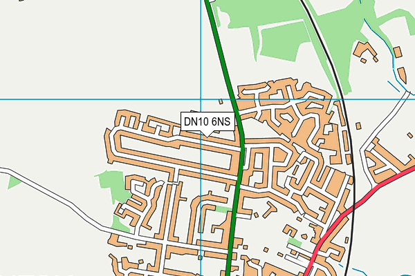 DN10 6NS map - OS VectorMap District (Ordnance Survey)