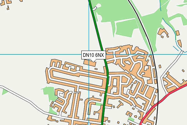 DN10 6NX map - OS VectorMap District (Ordnance Survey)