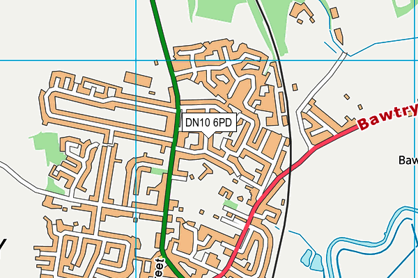 DN10 6PD map - OS VectorMap District (Ordnance Survey)