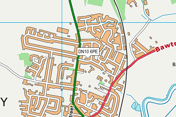 DN10 6PE map - OS VectorMap District (Ordnance Survey)