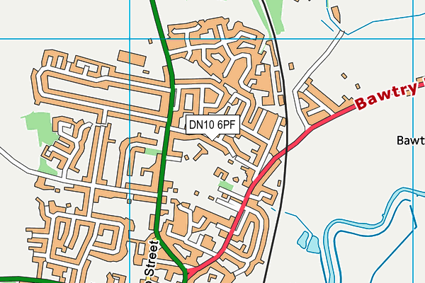 DN10 6PF map - OS VectorMap District (Ordnance Survey)