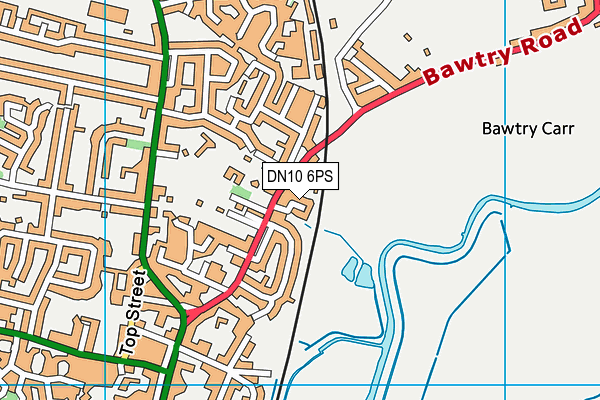 DN10 6PS map - OS VectorMap District (Ordnance Survey)