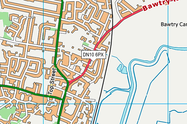 DN10 6PX map - OS VectorMap District (Ordnance Survey)