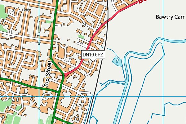 DN10 6PZ map - OS VectorMap District (Ordnance Survey)