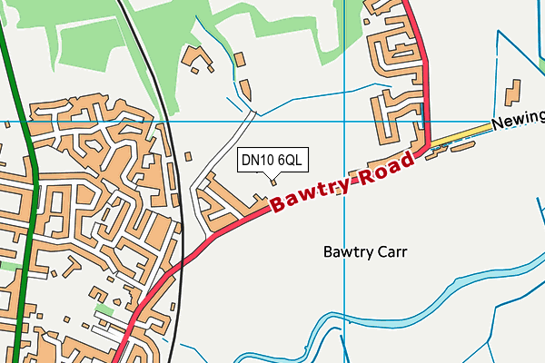 DN10 6QL map - OS VectorMap District (Ordnance Survey)