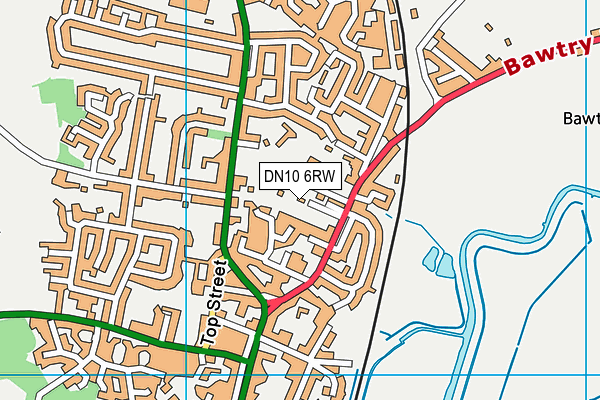 DN10 6RW map - OS VectorMap District (Ordnance Survey)