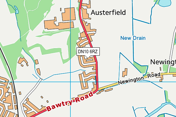 DN10 6RZ map - OS VectorMap District (Ordnance Survey)