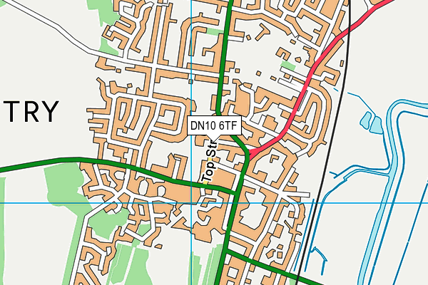 DN10 6TF map - OS VectorMap District (Ordnance Survey)
