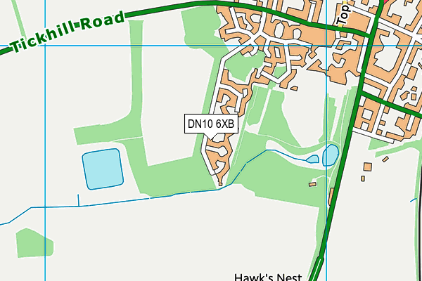 DN10 6XB map - OS VectorMap District (Ordnance Survey)