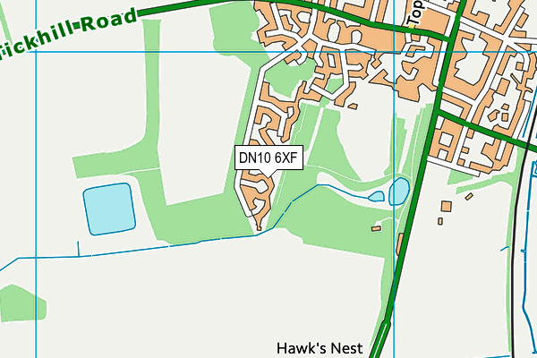 DN10 6XF map - OS VectorMap District (Ordnance Survey)