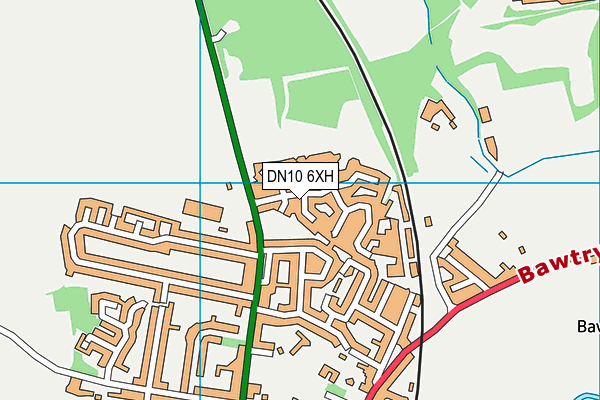 DN10 6XH map - OS VectorMap District (Ordnance Survey)