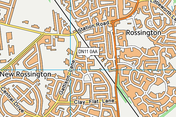 DN11 0AA map - OS VectorMap District (Ordnance Survey)