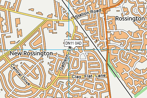 DN11 0AD map - OS VectorMap District (Ordnance Survey)