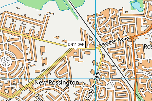 DN11 0AF map - OS VectorMap District (Ordnance Survey)